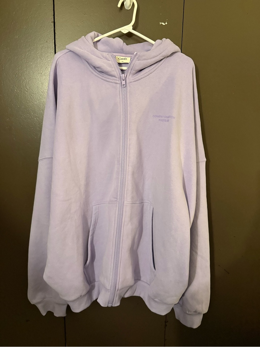Comfort Colors Lavender Full Zip Hoodie - Relaxed Fit